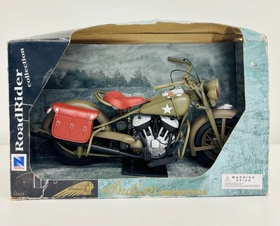New Ray 1:6 US Army WWII Indian Chief Motorcycle Diecast 53623 - Image 1 of 4