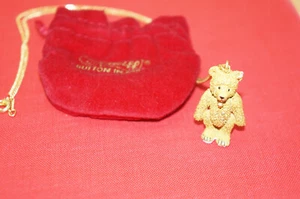 Steiff Bear Metal Necklace on 19" chain, New in Pouch - Picture 1 of 7