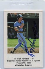 1983 Milwaukee Police Roy Howell Brewers Signed Auto *G3152