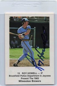 1983 Milwaukee Police Roy Howell Brewers Signed Auto *G3152