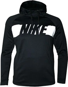 AUTÉNTICA SUDADERA CON CAPUCHA NIKE THERMA DRI FIT PALABRA BLOQUEADA NEGRA CJ5163-010 - Imagen 1 de 2