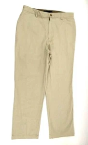 Tommy Hilfiger Mens 100% Cotton Beige Flat Front Casual Chino Pants Size 32x29.5 - Picture 1 of 12