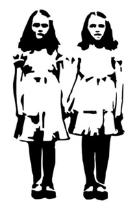 The Shining Grady Twins VINYL DECAL horror movie Stephen King bumper sticker - Picture 1 of 1
