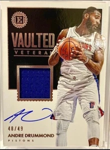2017-18 Panini Abovedado Veteran Materials Signatures Andre Drummond/49 - Imagen 1 de 2