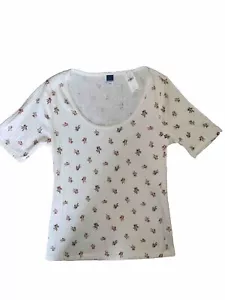 Old Navy Fitted Scoop Neck Shirt, Elbow-length, NWT Women’s Size Medium - Picture 1 of 6