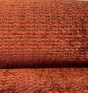 Omega Spice Rust Soft Chenille Upholstery Fabric By The Yard - Picture 1 of 8