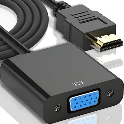 HDMI auf VGA Adapter D-Sub 15-polig Konverter Full HD 1080p Kabel Retoo - Bild 1 von 4