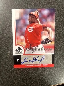 Edison Volquez: 2009 Upper Deck SP Authentic Signatures Auto Cincinnati Reds SEV - Picture 1 of 14