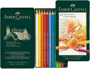 Faber-Castell 12 Piece Polychromous Colored Pencil Set in Metal Tin - Picture 1 of 3