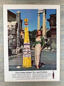 Galliano Liqueur Bottle Pia Lindstrom Temple of Apollo 1968 Vintage Print Ad - Picture 1 of 1