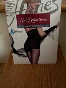 Pantimedias Hanes Silk Reflec Control Cintura Alta Puntera Transparente Talla CD Poco Color - Imagen 1 de 2