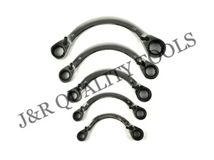 Juego de 5 llaves métricas de trinquete VCT 12 puntos media luna reversible 10 mm a 22 mm - Imagen 1 de 2