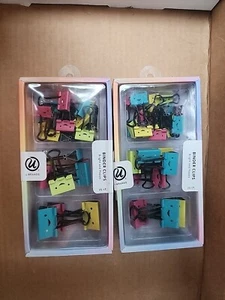 Posten 2 25 UBrands buntes glückliches Smiley Gesicht Metall Ordner Clip verschiedene Größen - Bild 1 von 1