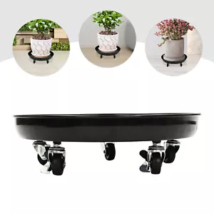 16" 3pcs Flower Tray with Lockable Wheels Planter Trolley Cart Plant Stand Shelf - Picture 1 of 17