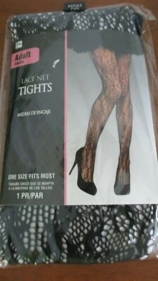 AMSCAN ~ 1 双蕾丝网袜 ~ 均码 ~ 全新带盒 — 第 1/4 张图片