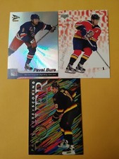 Pavel Bure Vancouver Canucks 3 Card Lot Power Scoring Shooting Stars Prism