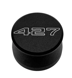 Aluminum Push In Breather Valve Cover 427 CID Logo Laser Chevy Ford Mopar Black - Picture 1 of 3