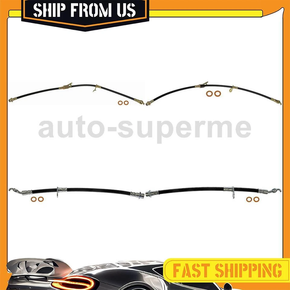 For 2011-2017 Lexus CT200h 1.8L Front Rear Kit Brake Hose Line 4x - Image 1 of 4