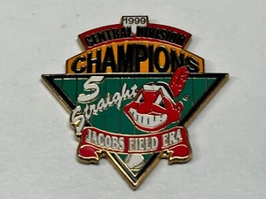 Cleveland Indian Pin 1999 Central Division Champions 5 Straight Jacobs Field Era - Picture 1 of 2