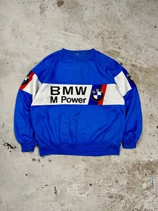 Vintage 90s BMW M Power Blue Racing Crewneck Multi Logo - Bild 1 von 12