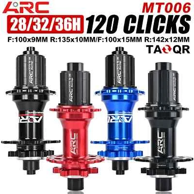 Mountain Bike Hubs Front 2 Rear 4 Bearing 6 Nail Disc Brake 4 Pawls 3 Tooth 32H - Image 1 of 4