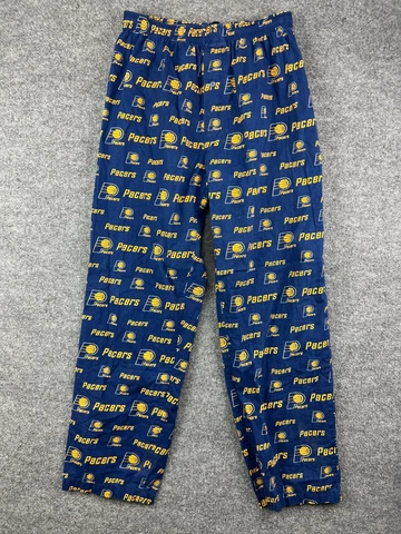 NBA Indian Pacers Pajama Pants Men's Medium Blue Basketball Logo Drawstring Cover
