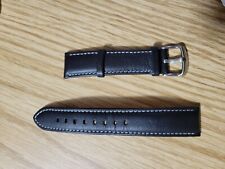 New Tourneau Genuine Leather Black 20mm Watch Band