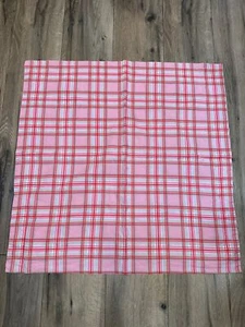 Vintage Ikea Rosali Multiruta Plaid Pink Fabric 28x 28”Cotton Textile Material C - Picture 1 of 5