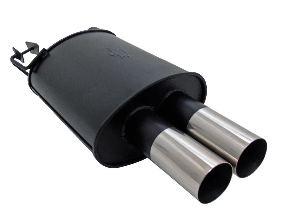 NOVUS SPORTAUSPUFF BMW 5er E39 520i / 523i / 525i / 528i / 530i 2x76mm RL-DESIGN - Bild 1 von 1