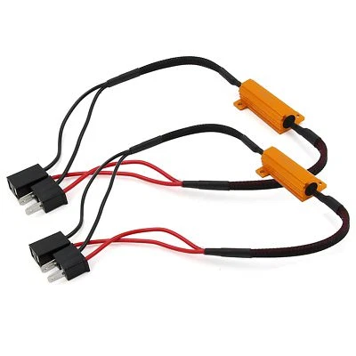 Alla Lighting 2x H7 6ohm Load Resistor LED Headlight DRL Fog Anti Flicking Error - Image 1 of 3