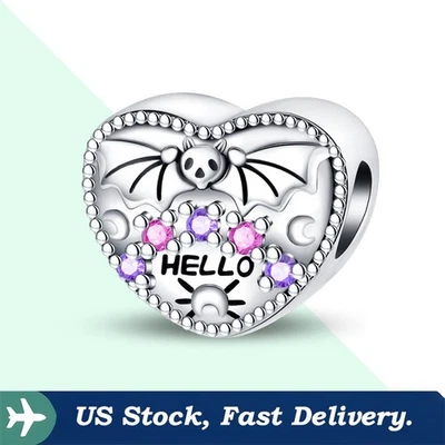 KUNSIR 925 Sterling Silver Charm Mystical Box Heart Bead Charm for Bracelet DIY - Image 1 of 4
