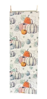 Handmade Fall Autumn Pumpkin Table Runner - 74" x 13" Thanksgiving Autumn Decor - Image 1 of 4