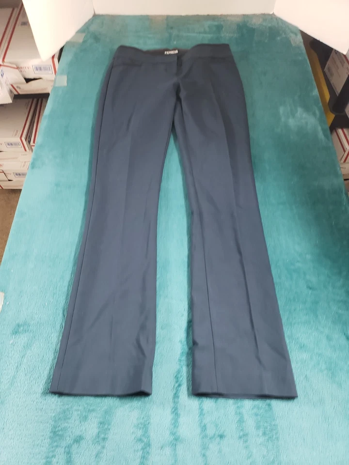 Express Dress Pants Size 00 Womens Green Stretch Mid Rise Columnist Bootcut - Image 1 of 4