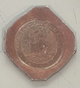 Goleta 1789-1814 H.M. Nancy - Ficha cuadrada - ¡Única! - Imagen 1 de 3