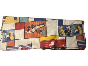 Vintage Disney Cool Mickey Single Flat Sheet Twin Kids Bedding 1990s  - Picture 1 of 2