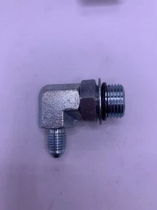 6801-8-12 - 90 Degree 1/2" Male JIC X 3/4" Male O-Ring Boss Adapter - Picture 1 of 2