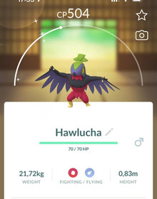 Pok&eacute;mon - Shiny Hawlucha - P T C - 80k stardust - Please see description