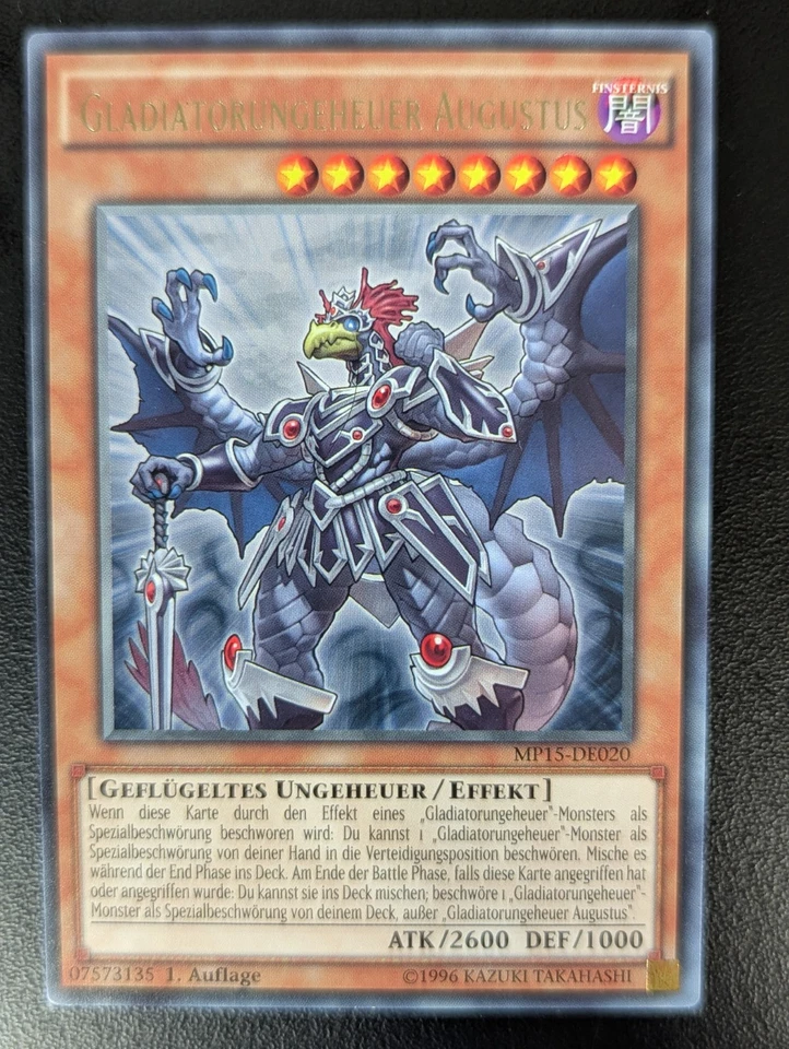 Gladiatorungeheuer Augustus MP15-DE020 Rare Deutsch NM YUGIOH - Bild 1 von 1