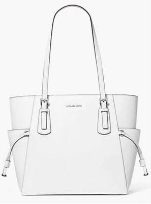 New Michael Kors Voyager Large Saffiano Leather Tote Optic White - Image 1 of 4