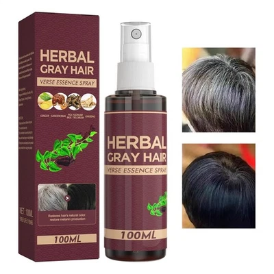 100ml Herbal Gray Hair Reverse Essence Spray Restore Black Hair Serum Oil - Image 1 of 4