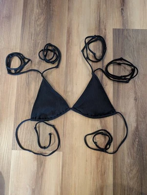 Minimale Animale Women's Bikini Bottoms Size M Black ribbed triangle top - Image 1 of 4