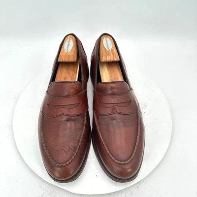 Allen Edmonds Randolph Men Size 10 Brown Leather Slip On Penny Loafer Dress Shoe - Image 1 of 4