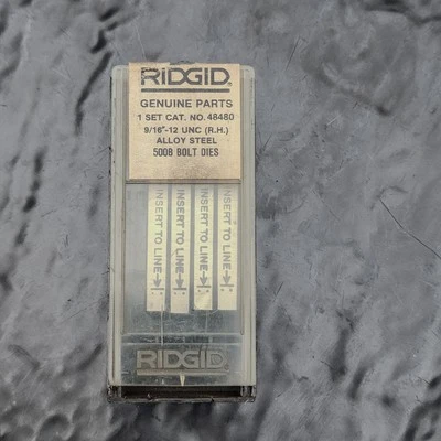 Ridgid 48480 500B Bolt Threading Dies Set 9/16"-12 UNC RH Alloy Steel 🔩 - Image 1 of 4