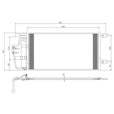 Pieza de reparación de condensador de aire acondicionado de repuesto para Pontiac Montana Sv6 2006 Foto 1 de 3