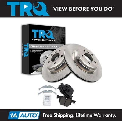 Kit de pastillas de freno trasero y rotor TRQ para BMW 335i 2013 335i xDrive 2012-2013 Foto 1 de 4