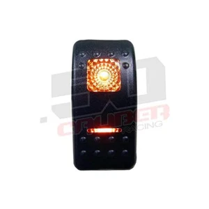 LED 12V Illuminated OFF/ON/ON Rocker Switch UTV RZR Teryx Maverick Viking Orange - Picture 1 of 9