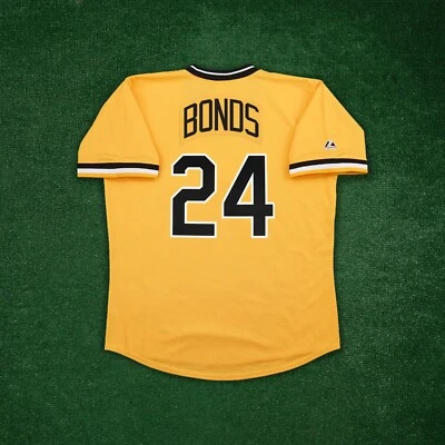 Camiseta deportiva para hombre Barry Bonds Pittsburgh Pirates Cooperstown dorada retro Foto 1 de 4