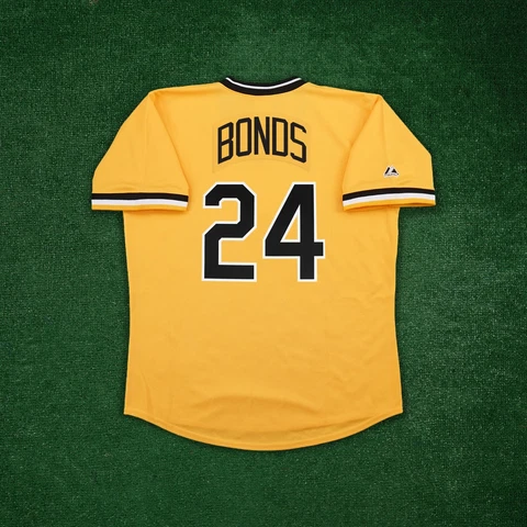 Barry Bonds Pittsburgh Pirates Cooperstown Men's Gold Throwback Jersey Cover