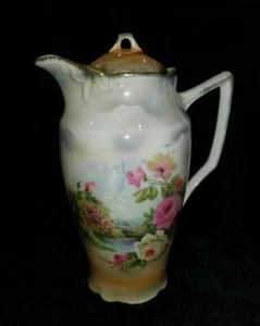 Vintage Coffee Pot Made In Germany Rose Design Marked Germany 120  - Picture 1 of 12