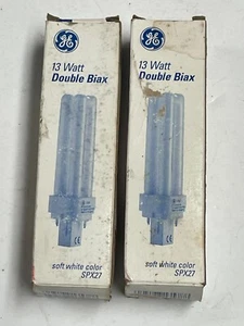 2 GE Soft White 13W General Purpose Bulbs #F13DBX23T4/SPX27 - Picture 1 of 10